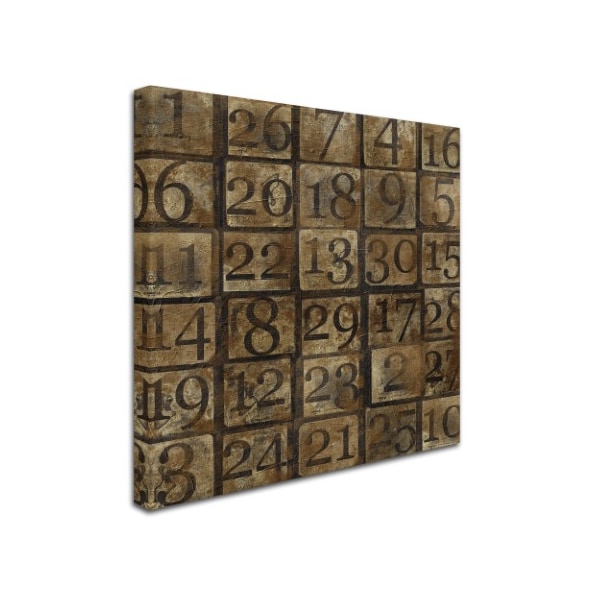 Marcee Duggar 'Grungy Number Blocks' Canvas Art,24x24